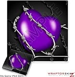 Sony PS3 Slim Skin - Barbwire Heart Purple