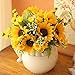 Meiliy 1 Bouquet Artificial Silk Sunflower 7-stems Flowers For Home Decoration Wedding Decor, Bride Holding Flowers Floral Decors