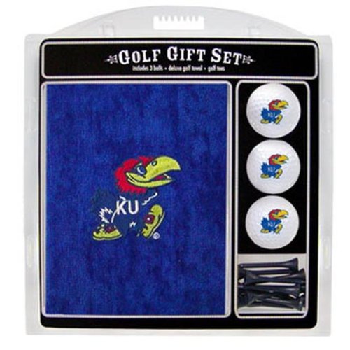 NCAA Kansas Embroidered Team Golf Towel Gift Set