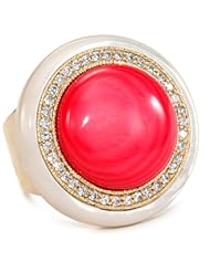 ANDARA 18k Gold-Plated Pink Mother-of-Pearl Gumball Ring