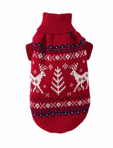 Childrens Toyshop  Pet Supplies : Dog Sweater - Gorgeous Red Caribou Pet Sweater - X-Large (XL)