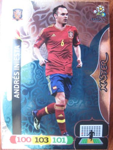Andres Iniesta Master Panini Adrenalyn XL Euro 2012 Rare Card