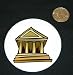 3 button / pin printed with greece, international, classical