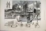 1882 Political Crisis Egypt Arabi Pasha Gendarme Sketch