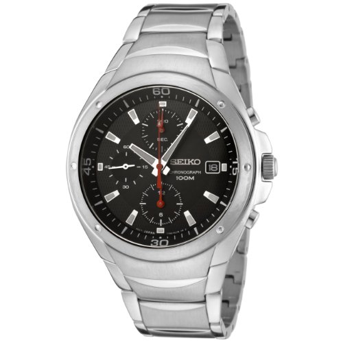 Seiko Herren-Armbanduhr XL Chronograph Edelstahl SND781P1