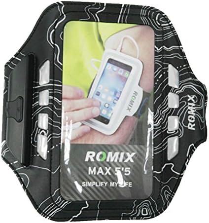 LED running sports arm band waterproof case with Water Resistant + Sweat Proof + Key/cash/card Holder for 5.5-inch iPhone6 plus/6S plus (White)