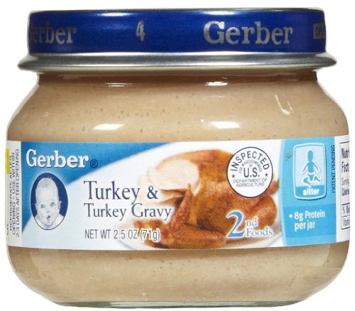 Gerber 2nd Foods Meats, Turkey & Turkey Gravy, 2.5-Ounce (Pack of 24)