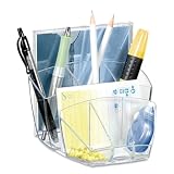 CEP 5801104 Desktop Organizer, 8 Compartments, 5-3/5 in.x6 in.x3-3/5 in., Ice Black