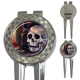 Limited Edition Violano 3-in-1 Golf Divot & Ball Marker Tool Rum Skull Goth