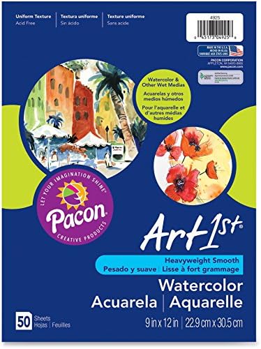 Art1st Fine Art Paper - 9" x 12" - 90 lb - Recycled - Vellum - 50 / Pack - White