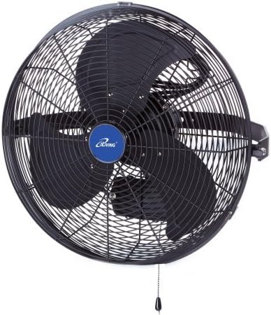 iLIVING 18" Wall-Mount Outdoor Misting Fan, Black