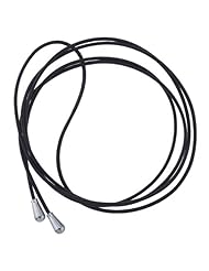 Frolic Sterling Silver Black Leather Cord 1.5mm Y Necklace - 40 Inches