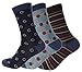 Soxmile Mens Big and Tall Fashion Crew Socks - Dots, Dot-Stripe, Stripe