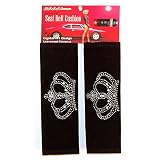 Crown Pair Shoulder Seat Belt Pad Crystals Studded Rhinestone Car Truck SUV by LA Auto Gear