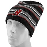 Reebok New Jersey Devils Gray Striped Team Colors Reversible Knit Beanie