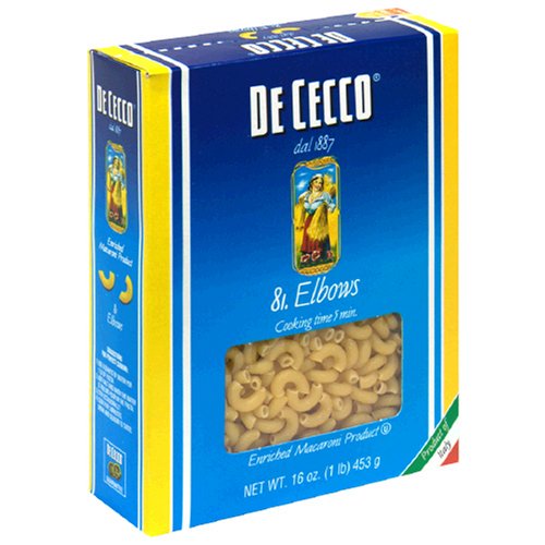 DeCecco Pasta, Elbows, 16-Ounce Units (Pack of 10)