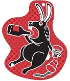 MollaSpace "While You Weren't Home" Reflector Keychain, Drunk Rabbit