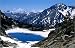 canvas Central Pyrenees, Parc de National des Pyrenees (Neouville), frozen lake between Lac D'Aum...