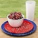 Zak Designs Confetti Melamine Dinner Plates, 11-Inch, White, Set of 6