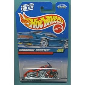 Click here to buy Mattel Hot Wheels 1999 1:64 Scale Red Scorchin Scooter Die Cast Motorcycle Collector #1075 by Mattel