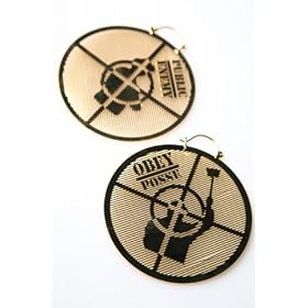Obey - Public Enemy Earrings (Gold)