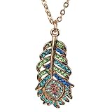 Josephine Wall Spirit of Flight Peacock Feather Necklace By Kirks Folly (Goldtone)