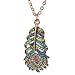Josephine Wall Spirit of Flight Peacock Feather Necklace By Kirks Folly (Goldtone)