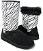 Zebra Soft Furry Winter Boots Vegan Women Image