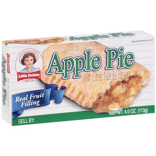 Little Debbie Apple Fruit Pies 4 oz Individually Packaged (6 Pack)