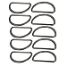 uxcell 40mm/1.6-inch Inner Width Zinc Alloy D Welded Ring Silver Black 10pcs