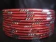 Indian Bollywood Bangles Ethnic Bracelets Belly Dance Red with silver cuts size 2.8