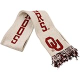 Oklahoma Sooners White Tapestry Chenille Scarf