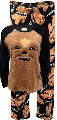 Star Wars Chewbacca Womens 2 Pc Fleece Pajama Set (L (12-14))
