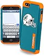 Forever Collectibles Miami Dolphins Rugged Dual Hybrid Helmet Logo Apple iPhone 5 & 5S Case