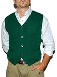 Polo Ralph Lauren Mens Cashmere Cable Cardigan Vest Green XL