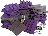 Auralex D36CHA/BUR Designer Series Roominator Kit: 18-DST 1'x1'x2 DST112 Panels- Charcoal; 18-1'x1'x2 DST114 Panel- Burgundy; 2-Tubes of Tubetak Pro