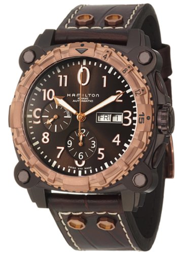 Hamilton Men's H78626583 Khaki Navy BelowZero Black Chronograph Dial Watch