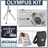 cheap Olympus FE-350 W Digital Silver Camera Kit, with 1 GB xD Picture Memory Card, Camera Bag, Table Top Tripod, EZ Digital Photography Guide Card