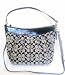 Authentic Coach Black/White Soho Pleated Signature Convertible Shoulder Bag