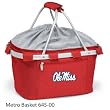 Mississippi Rebels - Ole Miss Lightweight Insulated Metro Picnic Basket - Red w/Embroidery