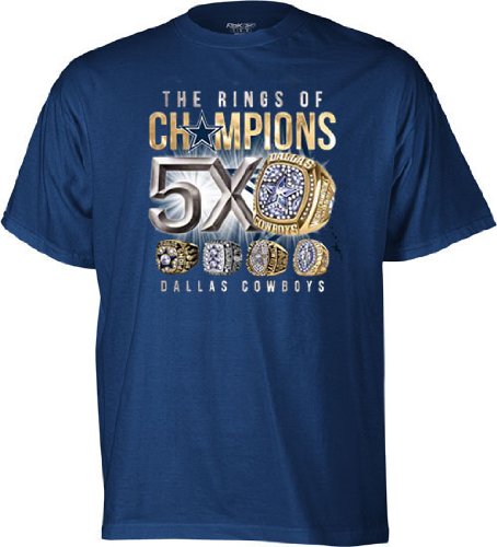 Dallas Cowboys Rings Of Champions T-Shirt - Large