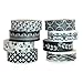 Crafty Rabbit Premium Washi Tape - Black and White - Set of 8 Decorative Paper Masking Tape Rolls