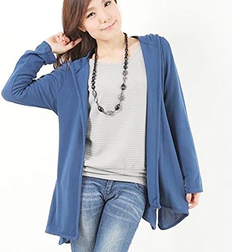 EAST 2 WEST Women Long Sleeve Open Front Cardigan Navy (Japan Import)