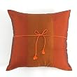 Handmade Deluxe Two-Tone Cushion Cover / Pillow Sham In Rust And Rich Goldenrod