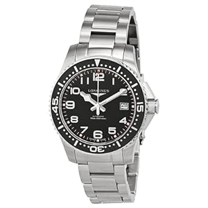 Longines Hydro Conquest Black Dial Stainless Steel Mens Watch L36944536