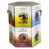 The Tea Nation Hexagon Gift Box with twelve flavors of Green and Black tea - 96 servings, 5.92 Box