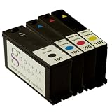 Sophia Global Remanufactured Ink Cartridge Replacement for Lexmark 100 (1 Black, 1 Cyan, 1 Magenta, 1 Yellow)