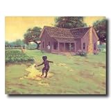 African American Black Playing In The Mud Home Decor Wall Picture Art Print
