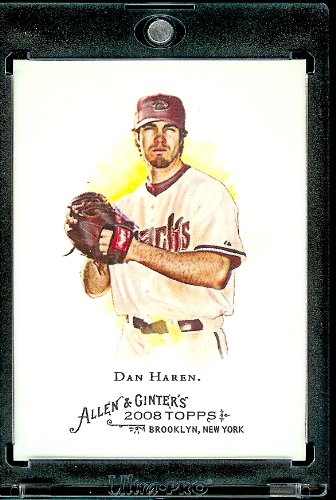 2008 Topps Allen and Ginter # 235 Dan Haren ( Arizona Diamondbacks ) MLB Baseball Card in Protective Display Case!