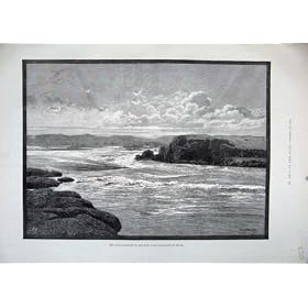 1883 Cataract River Nile Island Philae Sea Montbard Art